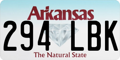 AR license plate 294LBK