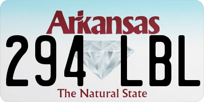 AR license plate 294LBL