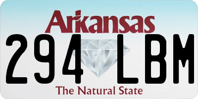 AR license plate 294LBM