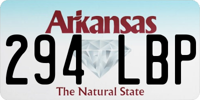 AR license plate 294LBP