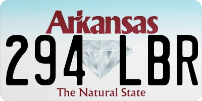 AR license plate 294LBR