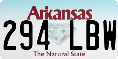 AR license plate 294LBW