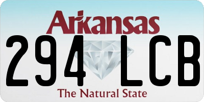 AR license plate 294LCB