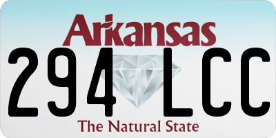 AR license plate 294LCC
