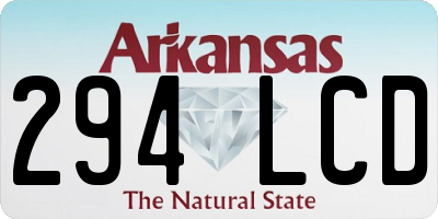 AR license plate 294LCD