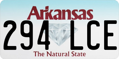 AR license plate 294LCE