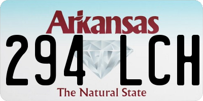 AR license plate 294LCH