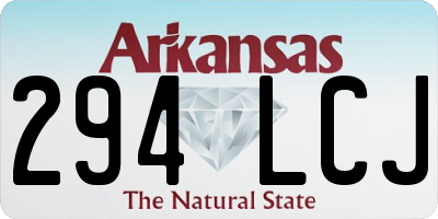 AR license plate 294LCJ