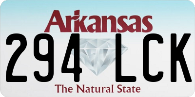 AR license plate 294LCK