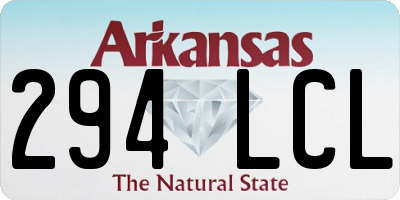 AR license plate 294LCL