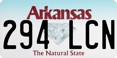 AR license plate 294LCN