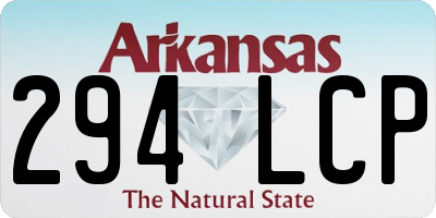 AR license plate 294LCP