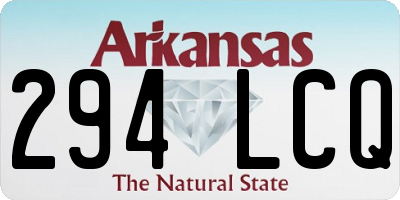 AR license plate 294LCQ