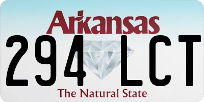 AR license plate 294LCT