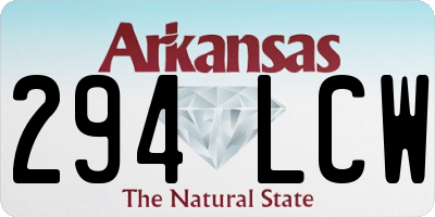 AR license plate 294LCW