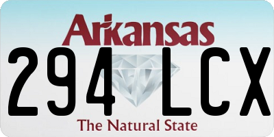AR license plate 294LCX