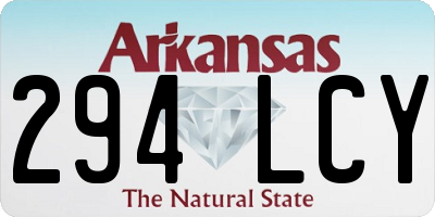 AR license plate 294LCY