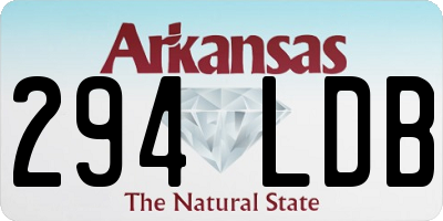 AR license plate 294LDB