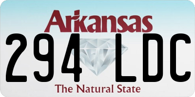 AR license plate 294LDC