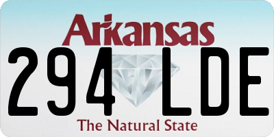 AR license plate 294LDE