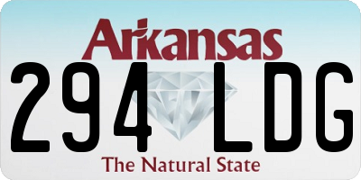 AR license plate 294LDG