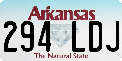 AR license plate 294LDJ