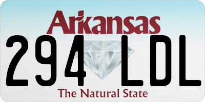 AR license plate 294LDL