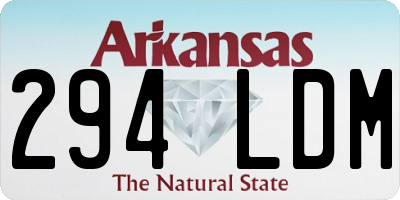 AR license plate 294LDM