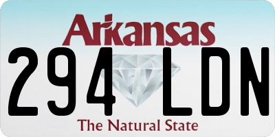 AR license plate 294LDN