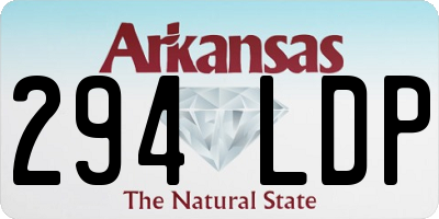 AR license plate 294LDP