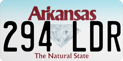 AR license plate 294LDR