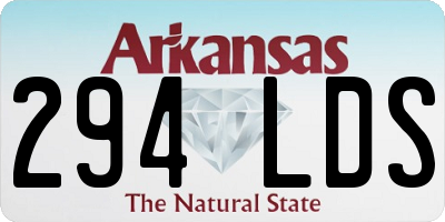 AR license plate 294LDS