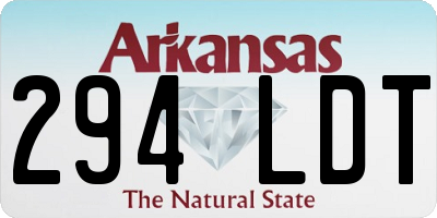 AR license plate 294LDT