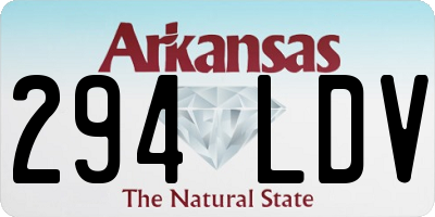 AR license plate 294LDV