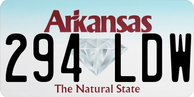 AR license plate 294LDW