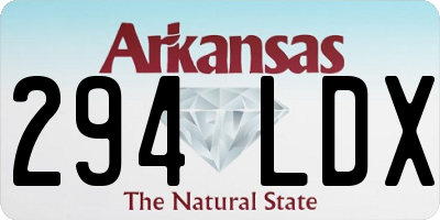 AR license plate 294LDX