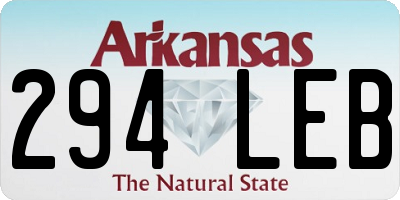 AR license plate 294LEB