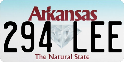 AR license plate 294LEE