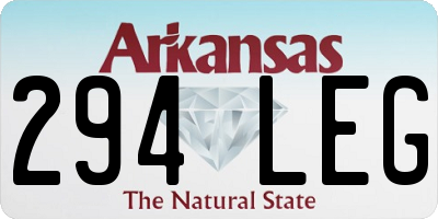AR license plate 294LEG