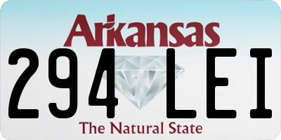 AR license plate 294LEI