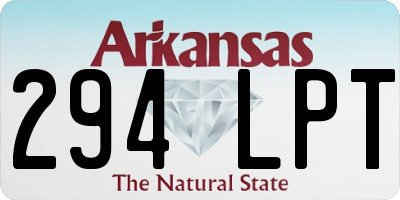 AR license plate 294LPT