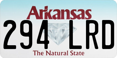 AR license plate 294LRD