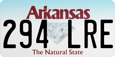 AR license plate 294LRE