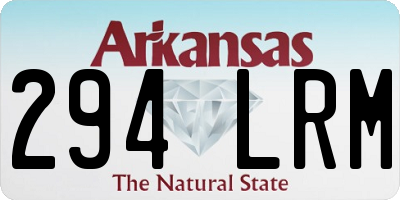 AR license plate 294LRM