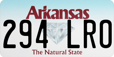 AR license plate 294LRO