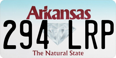 AR license plate 294LRP