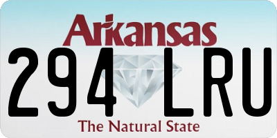 AR license plate 294LRU