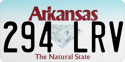 AR license plate 294LRV