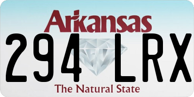 AR license plate 294LRX
