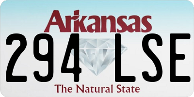 AR license plate 294LSE